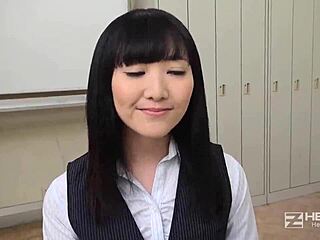 Intense Stress Release Sucking New Employee Yui Watanabe 1