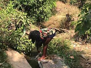 A Quicky by the Riverside with Asian Ass and Monster Cock