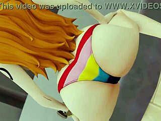 Redhead Nami Twerks Big Ass In Bikini