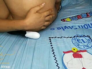 First time wet pussy orgasm after creampie masturbation