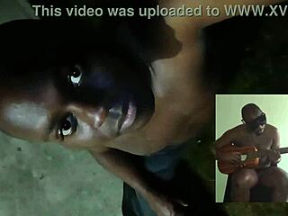 Adding Sounds To Songs While Topless Outdoors In Beautiful Weather