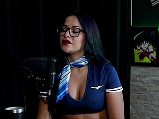 Fat ass stewardess fucks on plane and gets fired