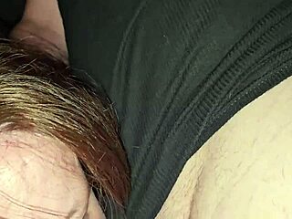 redhead gives head at the end of concert