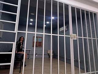 Horny Slut Lets The Cop Fuck Her In The Prison - Abby Carter