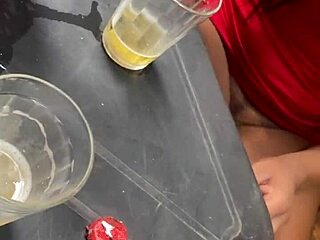 Exhibitionist Latina shows off at bar with married black man