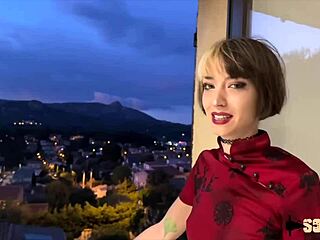 Oney belle coquine suffers two cocks for her ass in double penetration