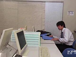 Intense Stress Release Sucking New Employee Yui Watanabe 1