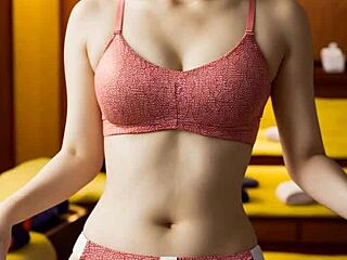 Blindfold Asian Massage Girls in Panties and Lingerie