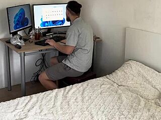 I feel so guilty satisfying my stepbro with blowjob and cowgirl ride after he blackmails me