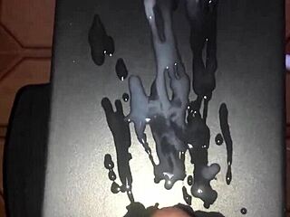 Big White Cock Cums During Solo Masturbation