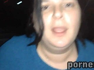 Whore Scarlett Swallows Many Mens Cum in Public Car Play