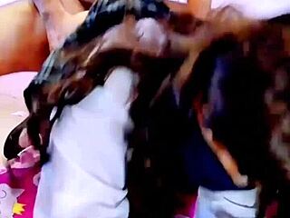 Real Mexican high school girl surprised by masked man in her room, amateur homemade sex