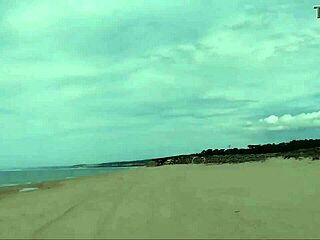 Guy spills milk on the nude beach