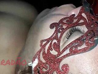 BBW Submissive Licks Big Tits During Humiliation