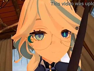 yukoshvr furina rides and dominates the goth in intense sex session