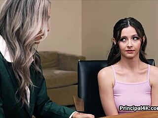 Threesome With Principal To Become The Valedictorian At Office