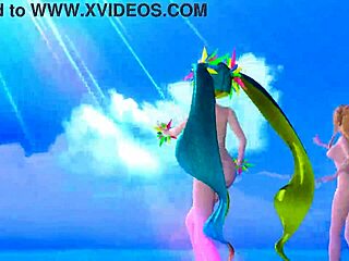 hatsune miku & rin promise project diva nude mod full nude