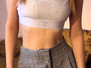 petite teen masturbating tight pussy striptease