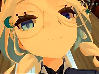 yukoshvr furina rides and dominates the goth in intense sex session