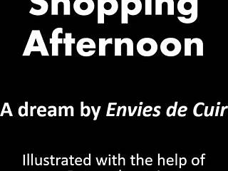 Shopping afternoon in leather changing room!