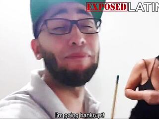 Exclamatory-Raw Mariana Martix Plays Pool with Soldier's Huge Cock! Big Tits Latina Takes Cum in Wild Action!