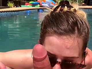 Katarinakitty deep throats cock poolside