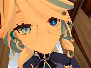 yukoshvr furina rides and dominates the goth in intense sex session