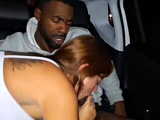 Emotional ride turns into huge cock fucking colombian neighbor's big pussy in car back seat