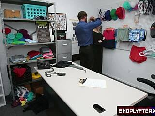 Delilah Day bent over in doggystyle by officer Justin Magnum at work