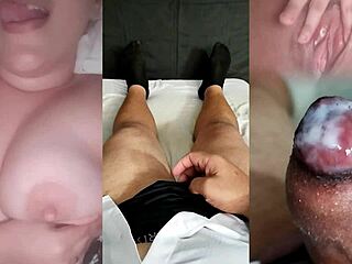 Ex-girlfriend provokes with tits until I cum hard!