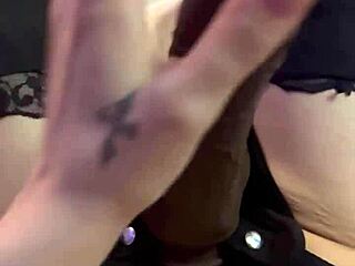 Sexy Tattoo Babe TEASES with HUGE Toys and BIG COCK Strapon