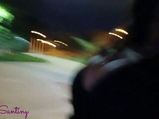 bruna santiny sucks cock in square after fight with husband