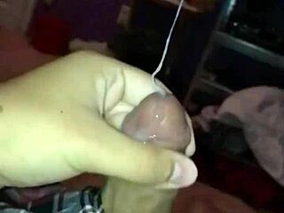 Slow motion cumshot captured in solo masturbation session