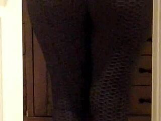 Wife in Leggings Teasing Her Big Ass