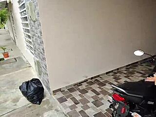 After party submissive girl waits for uber convinces friend to come home for massage