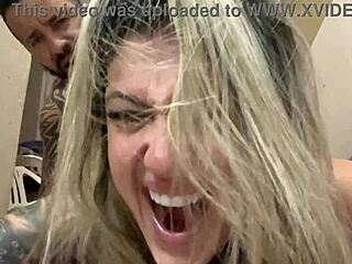 In the alley, wet pussy gets throbbing cock without condom