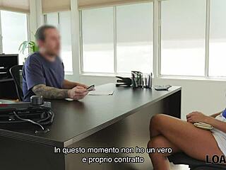 Teen Abby has sex with stranger for cash in casting