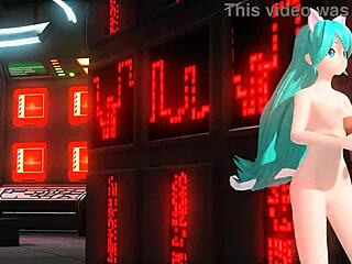 Hatsune miku in full nude cat costume mod