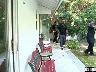 Naive Tiny Blonde Gangbanged By Big Cocks