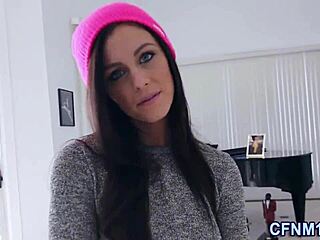 Clothed hottie sucks cock