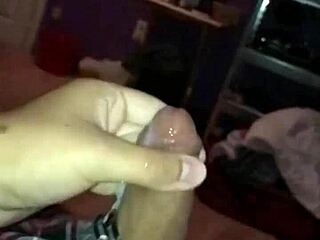 Slow motion cumshot captured in solo masturbation session