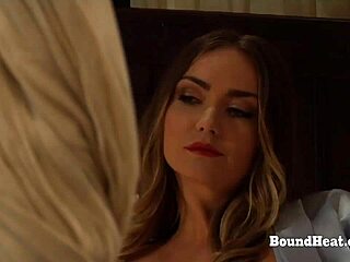 Tight lesbian slaves pose naked for dominant madame