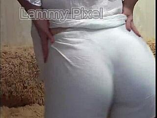 horny brunette lammy pixel stripteases and shows off her gorgeous ass