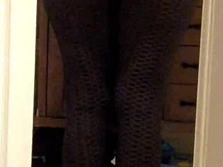 Wife's big ass in leggings looks so tempting