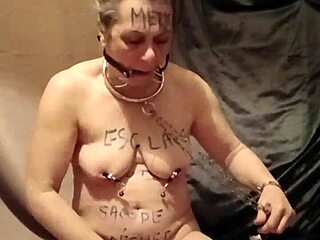oh god, 2025 esclave f autoseance with ecarteur de bouche uro and belt strikes!
