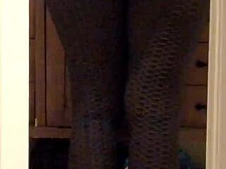Wife in Leggings Teasing Her Big Ass