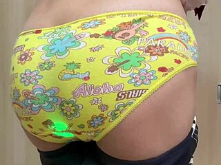 cute japanese girl in tennis uniform teases anal with panties and pierced nipples