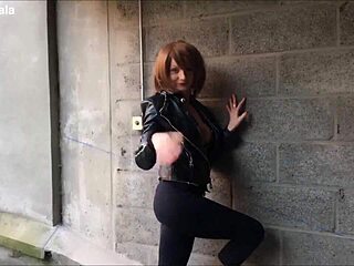 First Time Flashing Naked Tits And Ass In Street