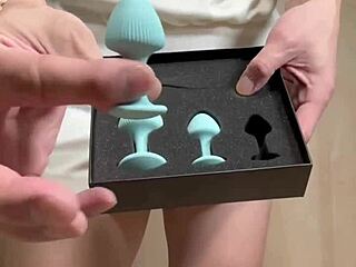 cute japanese girl in tennis uniform teases anal with panties and pierced nipples