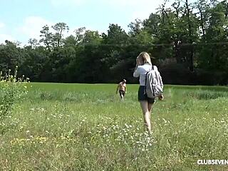 i'm giving blowjob bent over, skinny pussy fingered, handjob, masturbating outdoor horny hairless